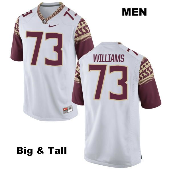 Men's NCAA Nike Florida State Seminoles #73 Jauan Williams College Big & Tall White Stitched Authentic Football Jersey XKX3669IY